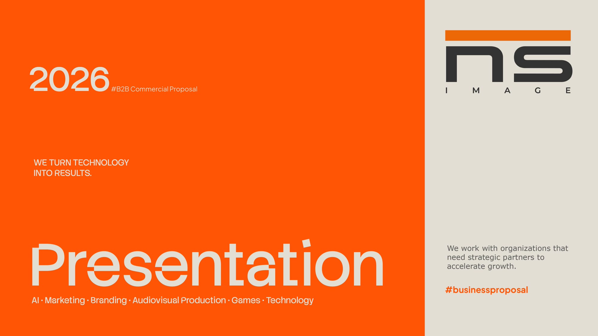 NS Image company presentation 2026, page 1